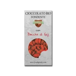 Natura d'Oriente Barretta bio di cioccolato fondente con bacche di Goji 20g