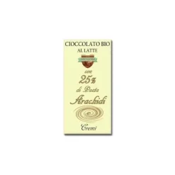 Natura d'Oriente Barretta bio di cioccolato al latte con pasta di arachidi 20g