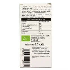 Natura d'Oriente Barretta bio di cioccolato extra fondente (cacao: 80% min.) 20g