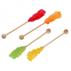 Natura d'Oriente Bastoncino di zucchero cristallizzato 11 cm aromatizzato all'arancia, alla fragola, al limone vendita online Confezione 1 pezzo Aroma Arancia