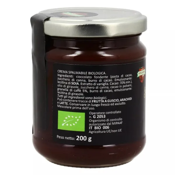 Natura d'Oriente Crema spalmabile bio fondente con granella di caffè 200g