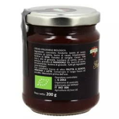 Natura d'Oriente Crema spalmabile bio fondente con granella di mandorle 200g