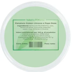 Natura d'Oriente Panatura Graten Limone e pepe rosa