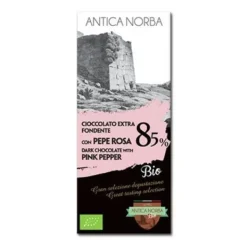 Natura d'Oriente Tavoletta bio di cioccolato extra fondente 85% con pepe rosa 50g