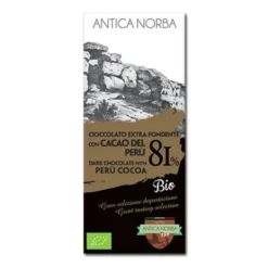 Natura d'Oriente Tavoletta Bio di cioccolato extra fondente 81% con cacao del Perù 50g