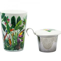 Natura d'Oriente Tazza in porcellana fauna