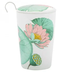 Natura d'Oriente Tazza in porcellana ninfee