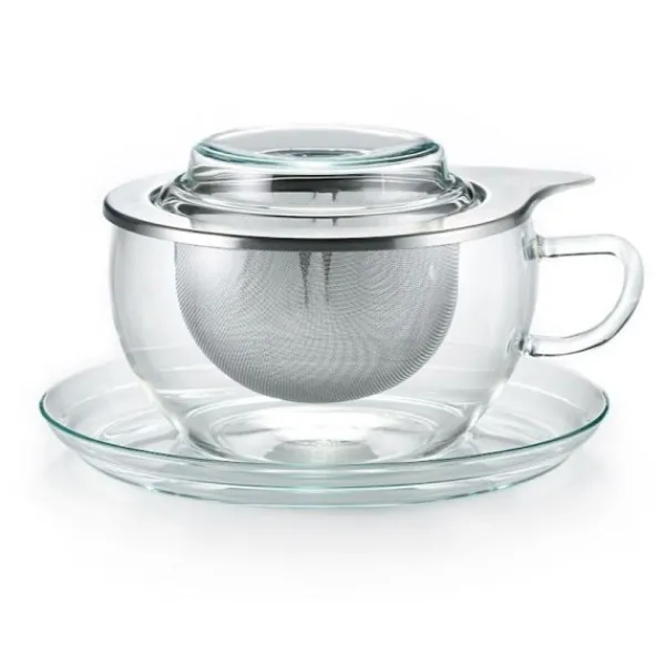 Natura d'Oriente Tazza in vetro con filtro in acciaio